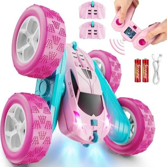 Qunreda Other - Remote Control Car, 4WD Stunt RC Car with LED Lights & 360° Flips. PINK - NEW